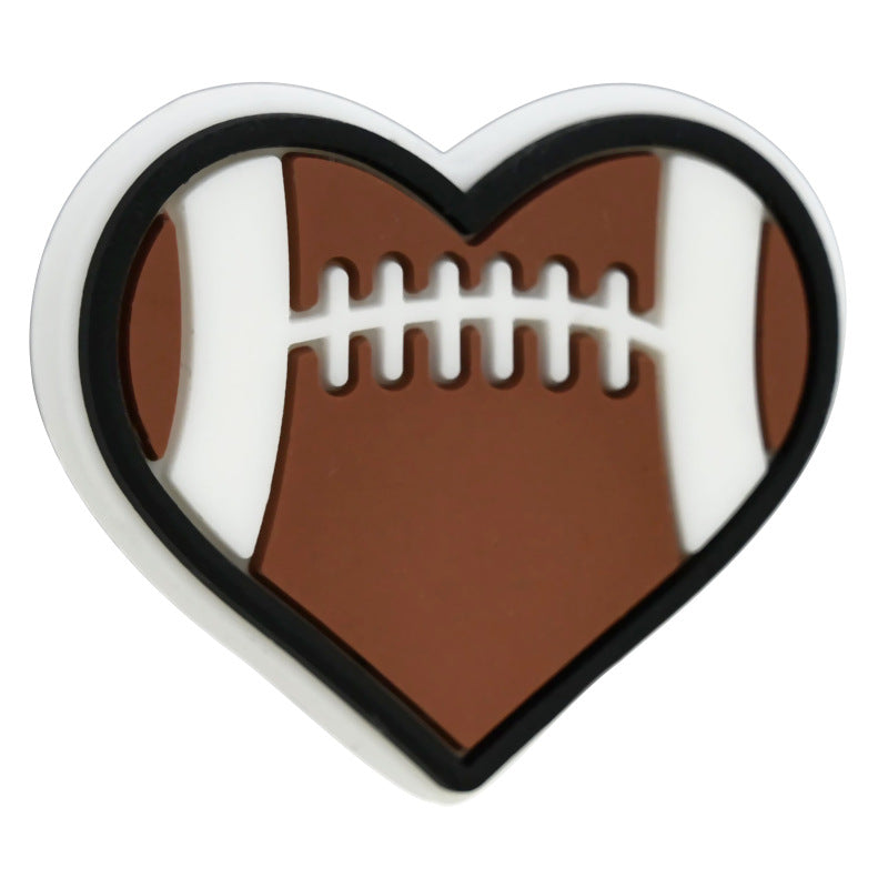 Wholesale  Random 100pcs/packCartoon sports series soft rubber balls and loose beads